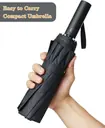 12-Rib Automatic Black-Coated Umbrella view 2