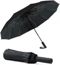 12-Rib Automatic Black-Coated Umbrella