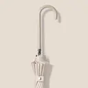 16-Rib Leather-Effect Hook Handle Umbrella