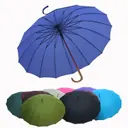 16-Rib Wooden Hook Handle Umbrella view 4