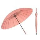 24-Rib Automatic Straight Umbrella