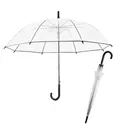 Colorful Transparent Straight Umbrella