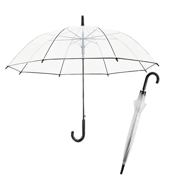 Colorful Transparent Straight Umbrella