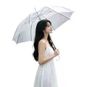 Colorful Transparent Straight Umbrella view 4