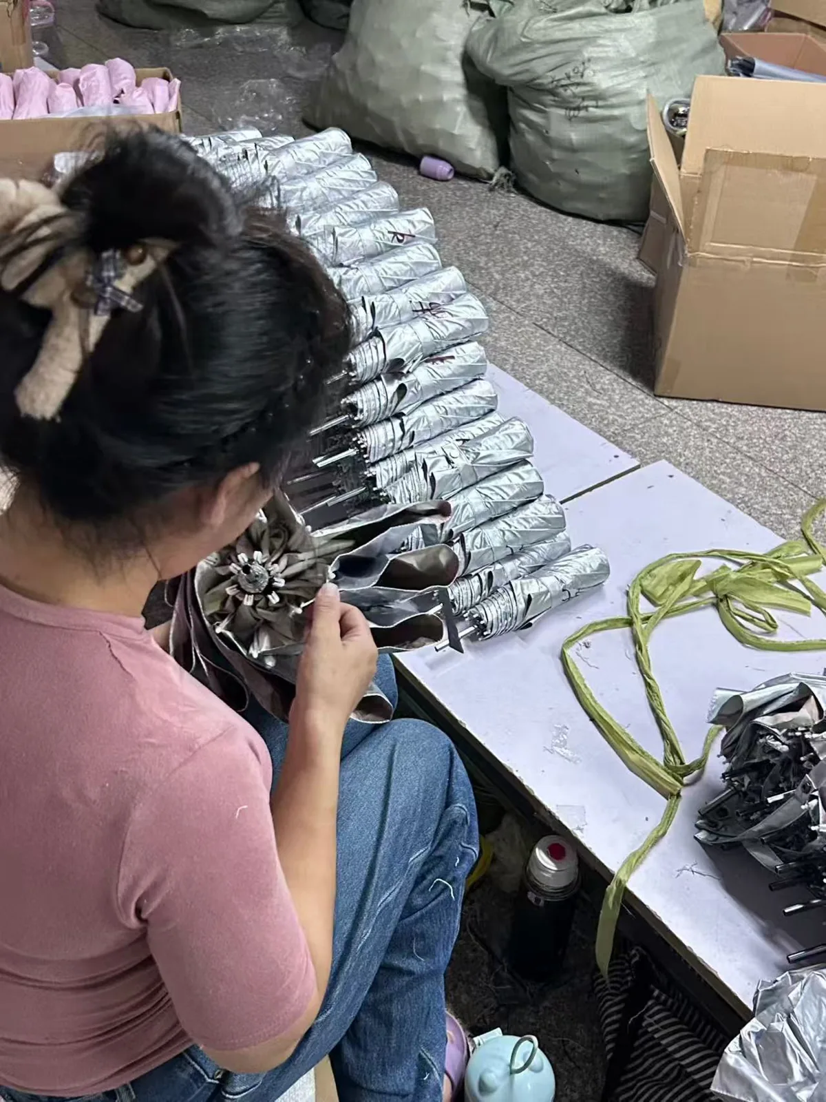 Umbrella Finishing — user supplied factory photograph